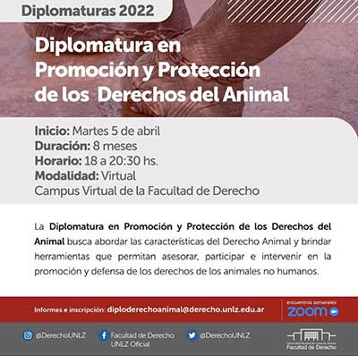 Diplomatura en promoción y protección de los derechos de los animales